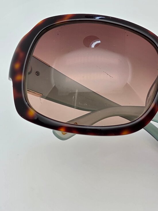 Ralph Lauren RA5031 Tortoise Tiffany Blue Frame Brown Lens Oversized Sunglasses main image 6